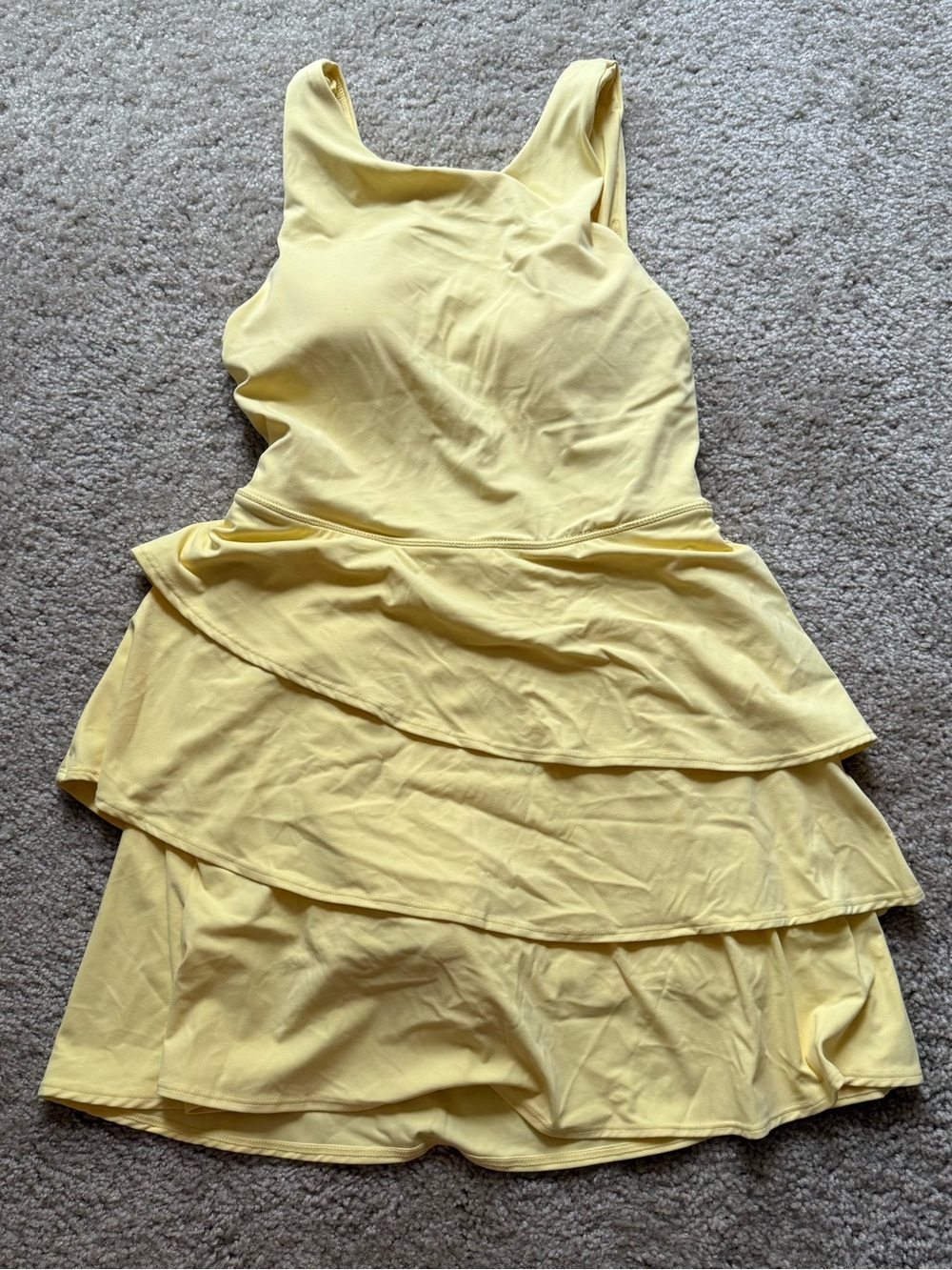 Women’s Layered Yellow Athletic Dress